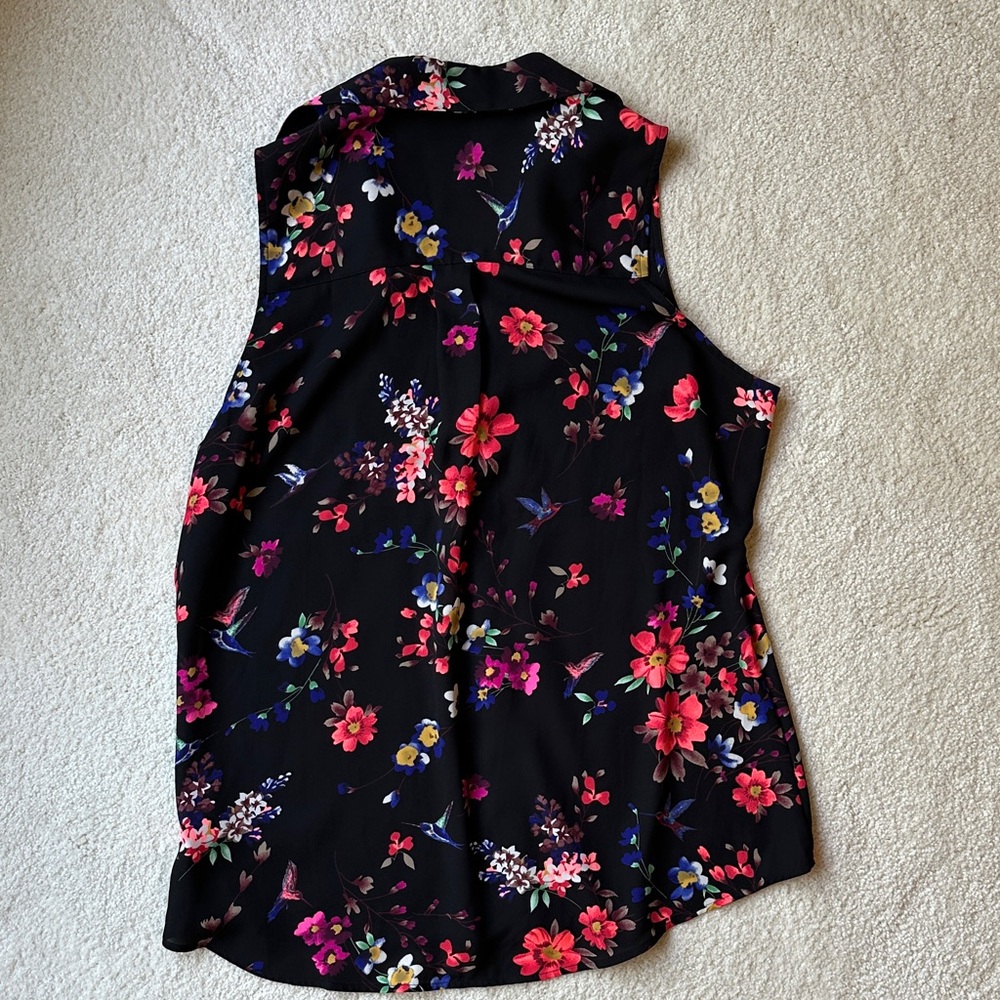 Express Black and Pink Floral Blouse - Picture 4 of 4